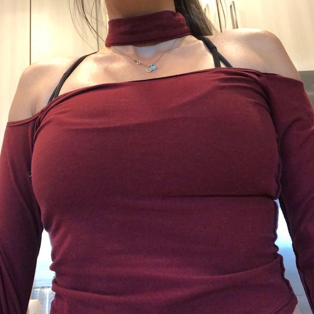 Large American Apparel long sleeve crop